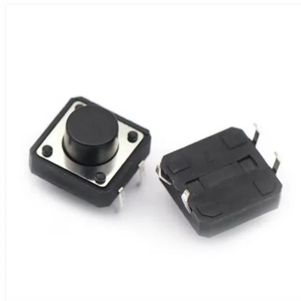 Bouton poussoir Noir 12x12x7mm