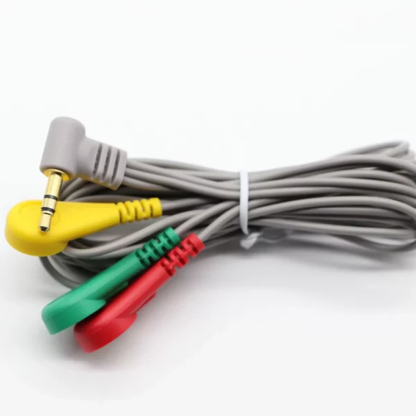 Second image of Cable capteur 3 fils électrodes ECG/EKG/EMG