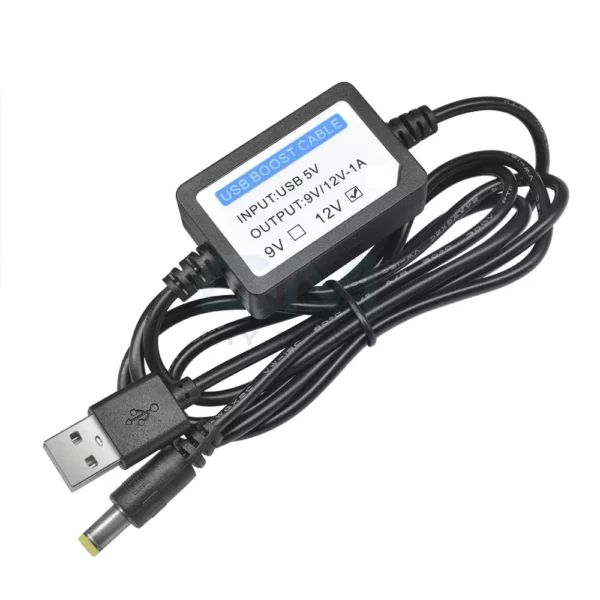Câble d'alimentation USB 5V à 12V 1A + prise de cordon 5.5x2.1mm