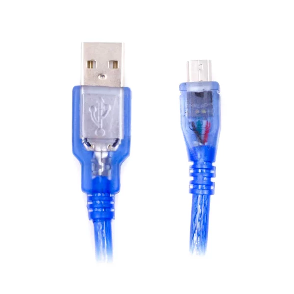 Second image of Cable Mini USB / USB 0.3m Bleu pour arduino nano