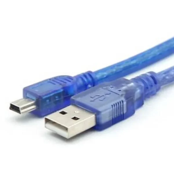 Cable USB vers Mini USB Bleu L=1M pour arduino nano