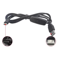 Cable USB vers Type C 5V 3A avec interrupteur ON/OFF Pi4 DIDACTICO TUNISIE