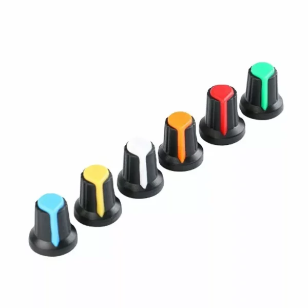 Second image of Capuchon en plastique orange pour bouton potentiomètre Capot