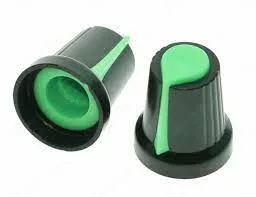 Capuchon en plastique Vert pour bouton potentiomètre Capot