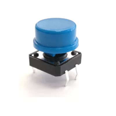 Second image of Capuchon rond Bleu 12x12x7.3 mm pour interrupteur tactile carré