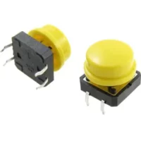 Capuchon rond jaune 12x12x7.3 mm pour interrupteur tactile carré DIDACTICO TUNISIE