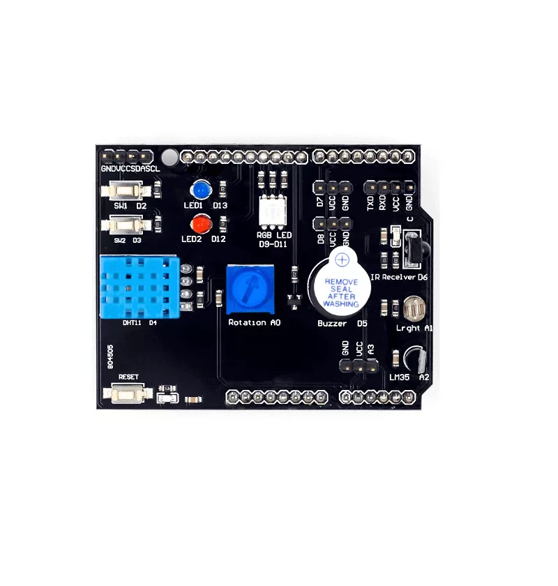 Second image of Carte d'extensions multifonction 9 en 1 (DHT11+LM35)