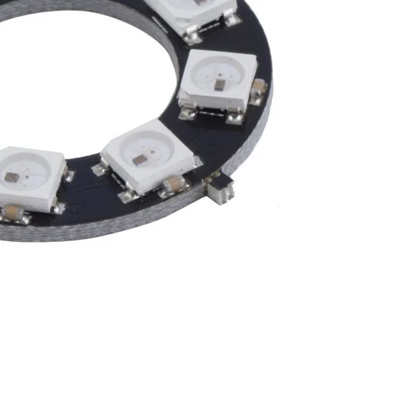 Second image of Carte Rond 8 x LED SMD RVB 5050 - 8 bits WS2812