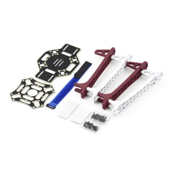 Second image of Chassis Quadcopter F450 Rouge et blanc + support pieds