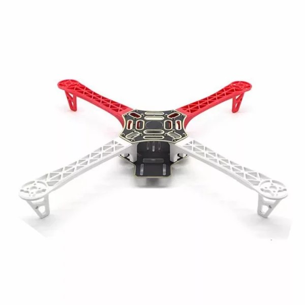 Chassis Quadcopter F450 Rouge et blanc + support pieds Pro