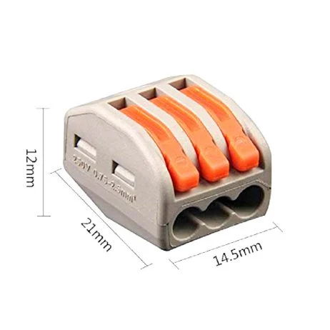 Second image of Connecteur de bornes de fil électrique PCT-213 - 3 broches