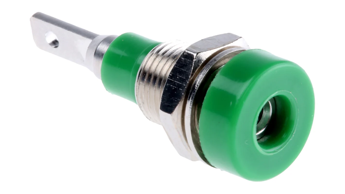 Second image of Connecteur Femelle de fiche banane 2 mm vert