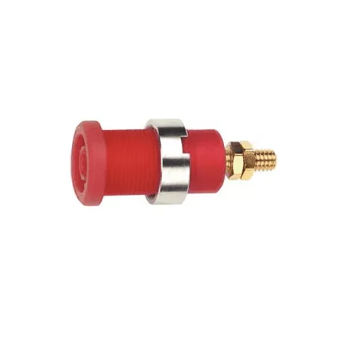 Second image of Connecteur isolé Femelle de fiche banane 4 mm Rouge 3266