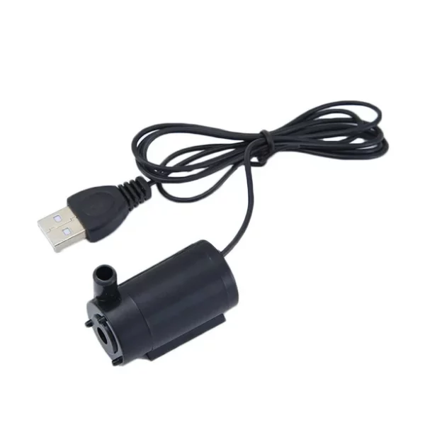 Mini pompe submersible verticale 5V noir avec port USB