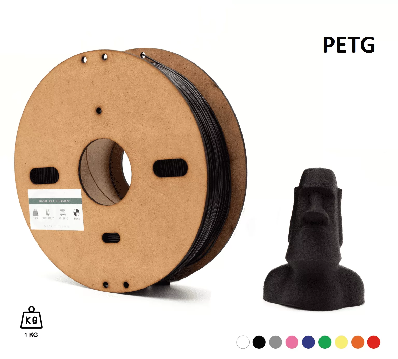 Filament 3D PETG NOIR 1.75mm