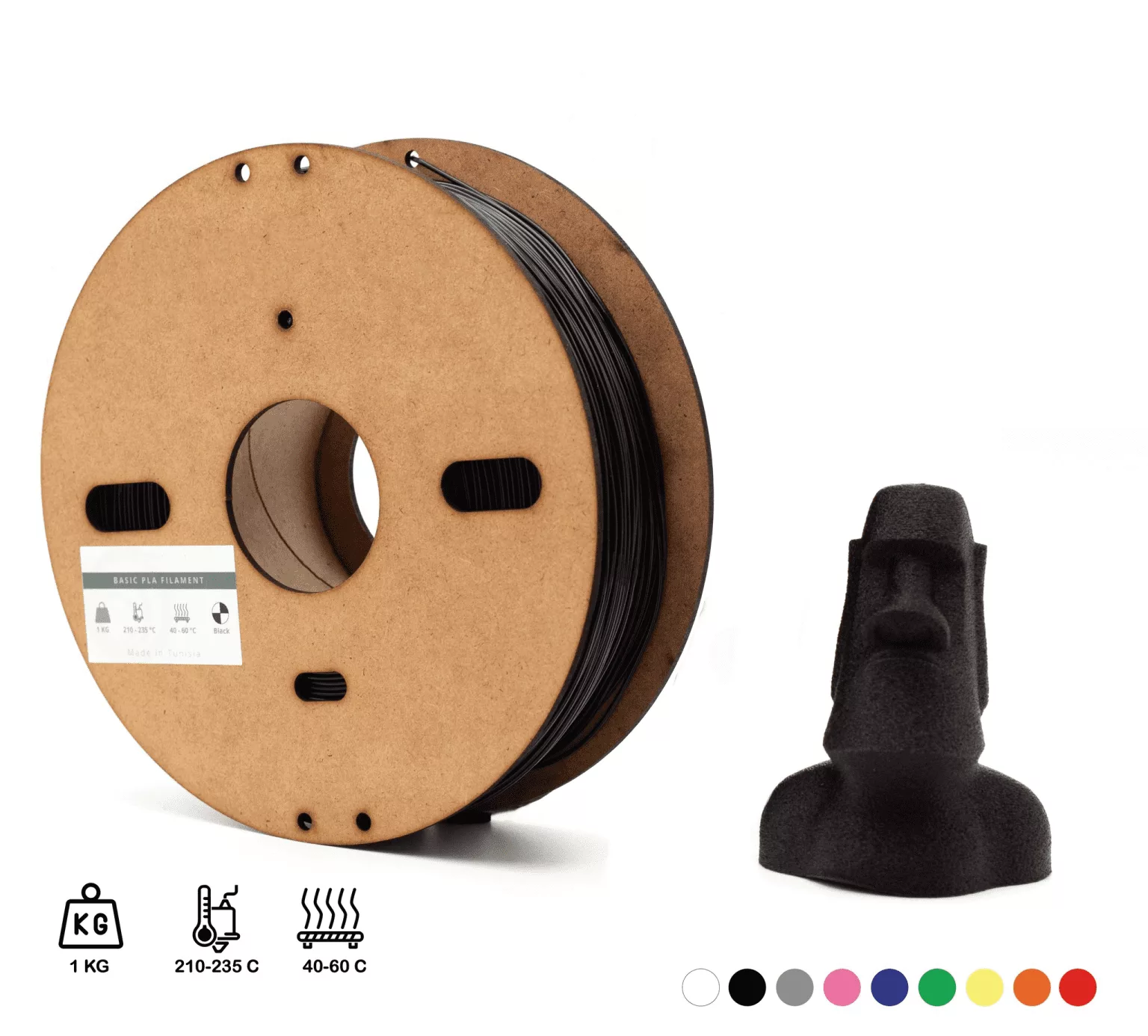 Filament 3D PLA NOIR 1.75mm