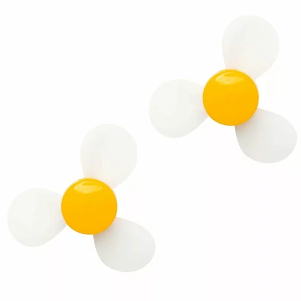 Hélice jaune à trois feuilles pour moteur 3v