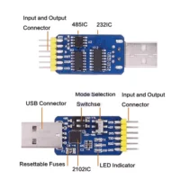 Module adaptateur multifonction 6en1 CP2102 USB vers TTL 485 232 DIDACTICO TUNISIE