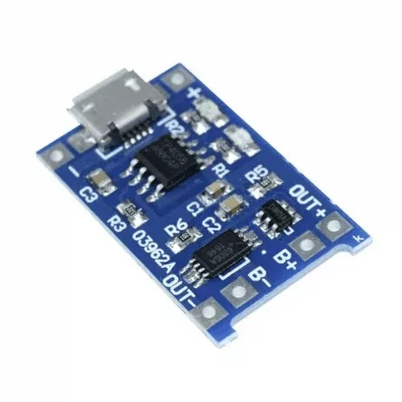 Second image of Module de charge de 2 batteries li-ion TP4056 1A – Micro B USB