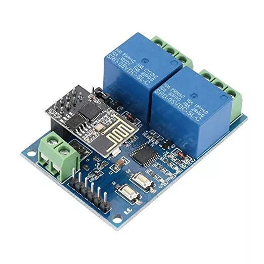 Module Relais 2 CH Avec ESP-01 WIFI ESP8266 Pour Smart Controle