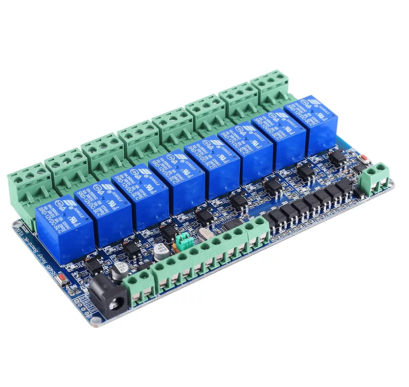 Module relais E/S 8 CH 12V Interface de Communication RS485/TTL