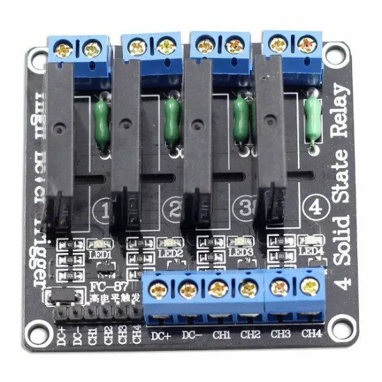 Second image of Module Relais OMRON 4CH 5V SSR 250V/2A Avec Fusible 2A