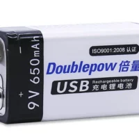 Pile Rechargeable 9V 650mAh 6F22 Micro USB DIDACTICO TUNISIE