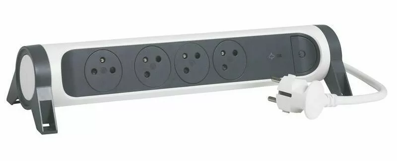 Rallonge multiprise Legrand avec 4x2P+T interrupteur parafoudre