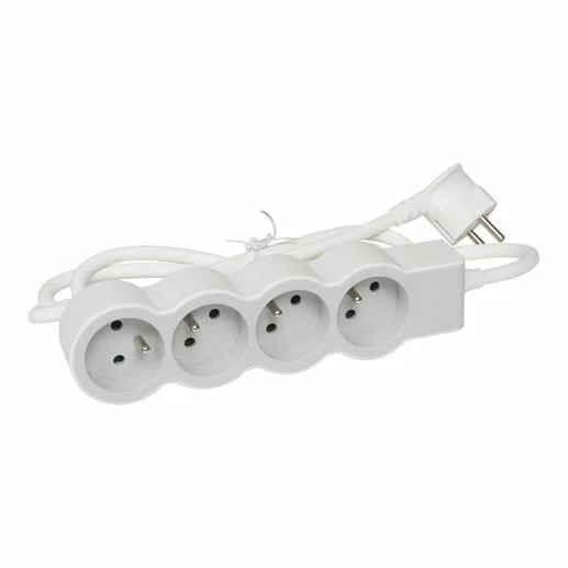 Rallonge multiprise Legrand extra-plate 16A 3680W 4x2P+T avec cordon 1,5m