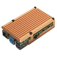 Support en ALU GOLD avec double ventilateur pour Pi4 DIDACTICO TUNISIE