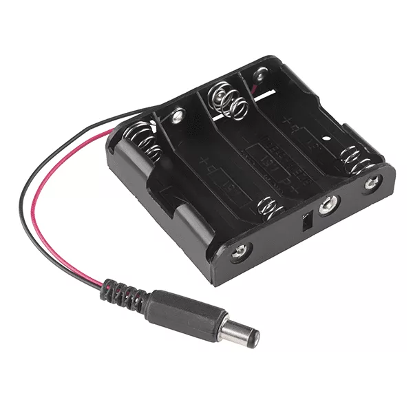 Support Pile 4 x AA avec connecteur DC