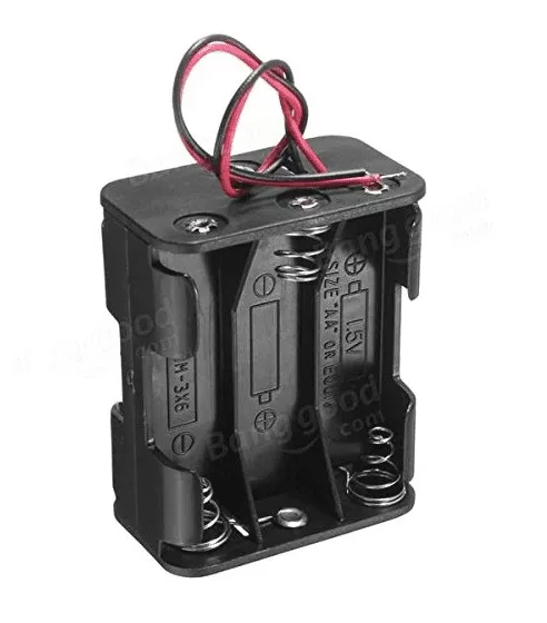 Second image of Support Pile 6 x AA avec connecteur DC (dos à dos)