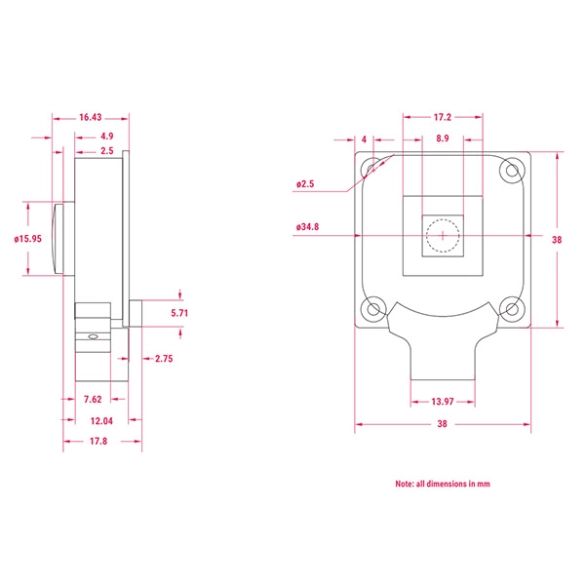 Second image of Caméra HQ 12 Mpx M12 SC0870 pour Raspberry Pi