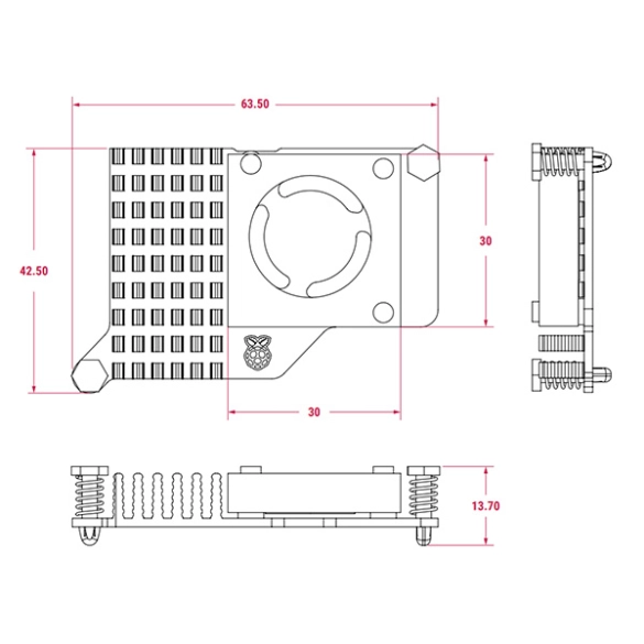 Second image of Ventilateur actif pour Raspberry Pi5 Ref : SC1148