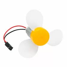 Helice jaune à trois feuilles pour moteur 3v