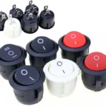 interrupteur à bascule rond 22mm marche arrêt 6A 25V1