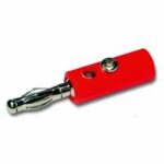 Connecteur isolé Male de fiche banane 4 mm Rouge