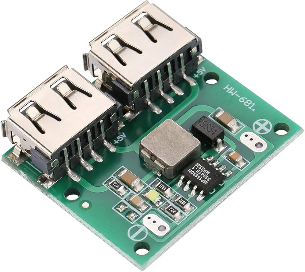 Module stabilisateur de tension de charge de voiture DC-DC à double sortie USB 9 V12 V24 V vers 5 V 3 A Module stabilisateur de tension de charge de voiture DC-DC à double sortie USB 9 V/12 V/24 V vers 5 V 3 A – Image 1