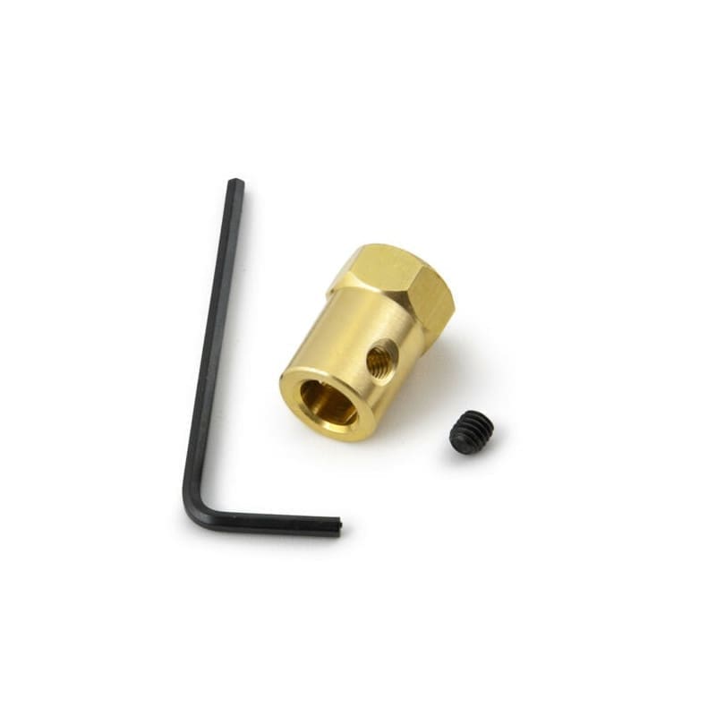 Adaptateur d'arbre moteur en laiton avec clé Allen Adaptateur en laiton pour arbre moteur avec clé Allen et vis