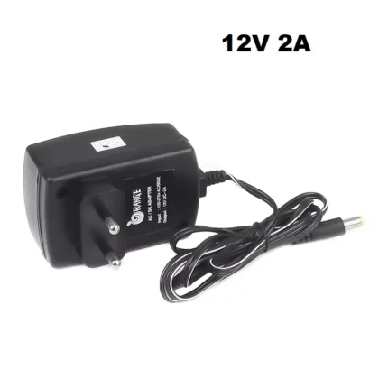 Adaptateur secteur noir 12V 2A avec prise européenne