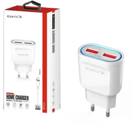 adaptateur ac dc - Adaptateur AC/DC 5V/2.4A avec Cable Micro USB ICONIX - Didactico Tunisie