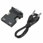 adaptateur hdmi vga - Adaptateur HDMI male /VGA femelle avec audio cable - Didactico Tunisie