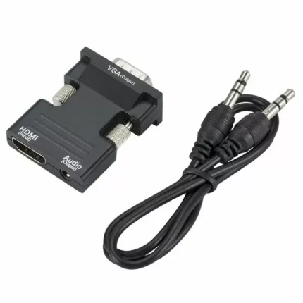 adaptateur hdmi vga - Adaptateur HDMI male /VGA femelle avec audio cable - Didactico Tunisie