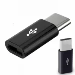 adaptateur micro usb - Adaptateur noir DATA Micro USB vers USB Type-C - Didactico Tunisie