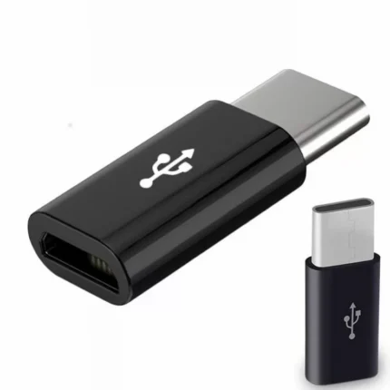adaptateur micro usb - Adaptateur noir DATA Micro USB vers USB Type-C - Didactico Tunisie