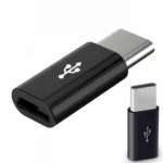 adaptateur micro usb - Adaptateur noir DATA Micro USB vers USB Type-C - Didactico Tunisie
