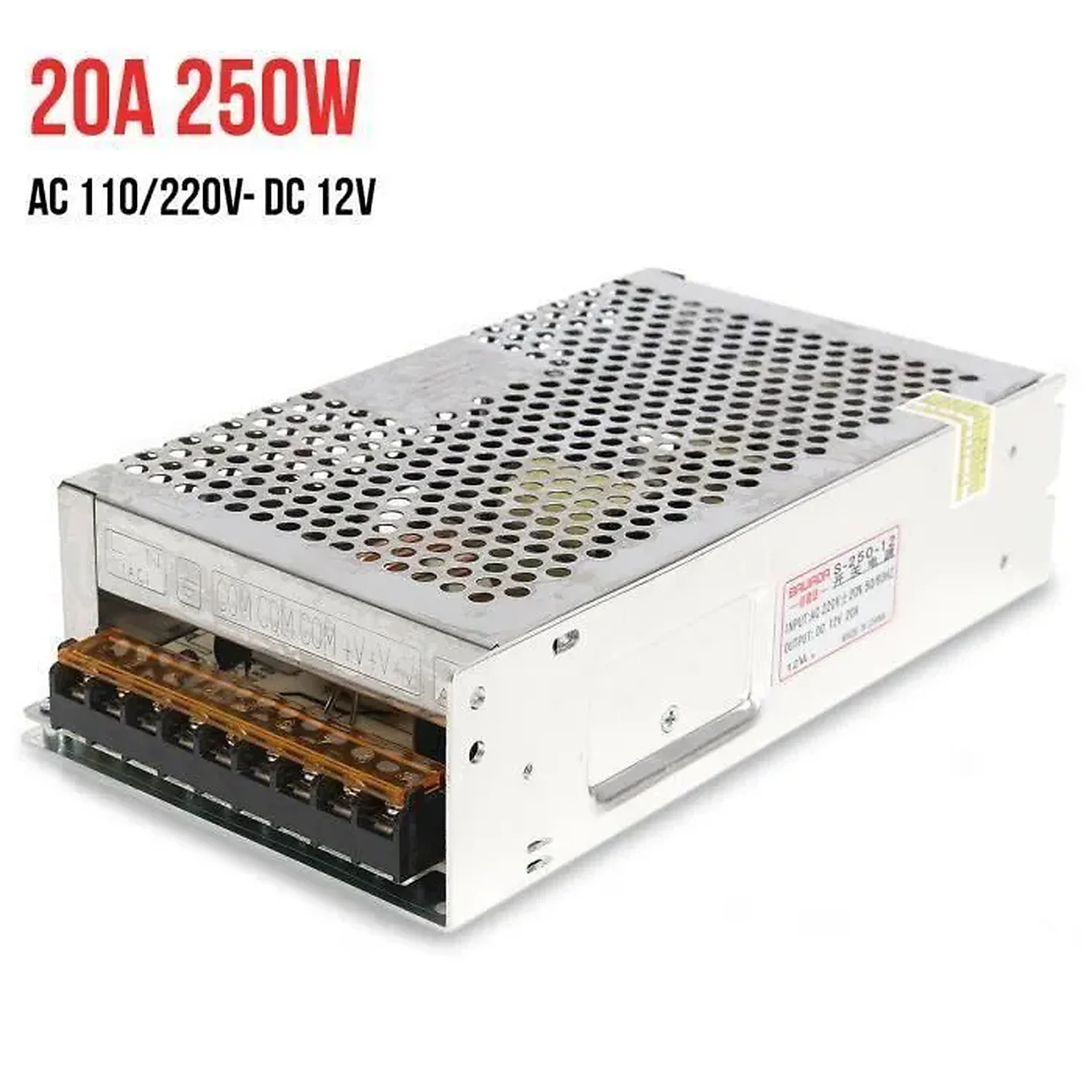 Alimentation à decoupage 220V AC / 12V DC 20A alimentation 220v ac - Alimentation à decoupage 220V AC / 12V DC 20A - Didactico Tunisie