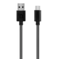 Câble USB vers USB-C noir avec connecteurs visibles
