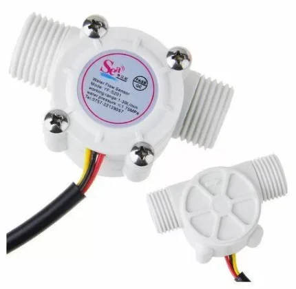 capteur débit yf-s201 - Capteur de débit d’eau YF-S201 Blanc 5-24V – G1/2 - Didactico Tunisie