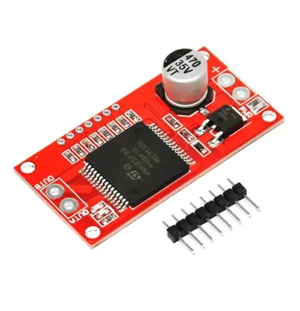 Module électronique rouge avec puce L298N et connecteurs